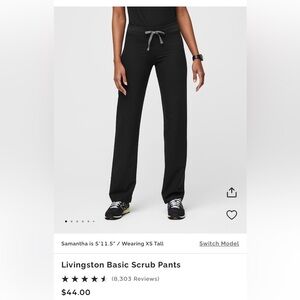 Figs Livingston pants in black size Large